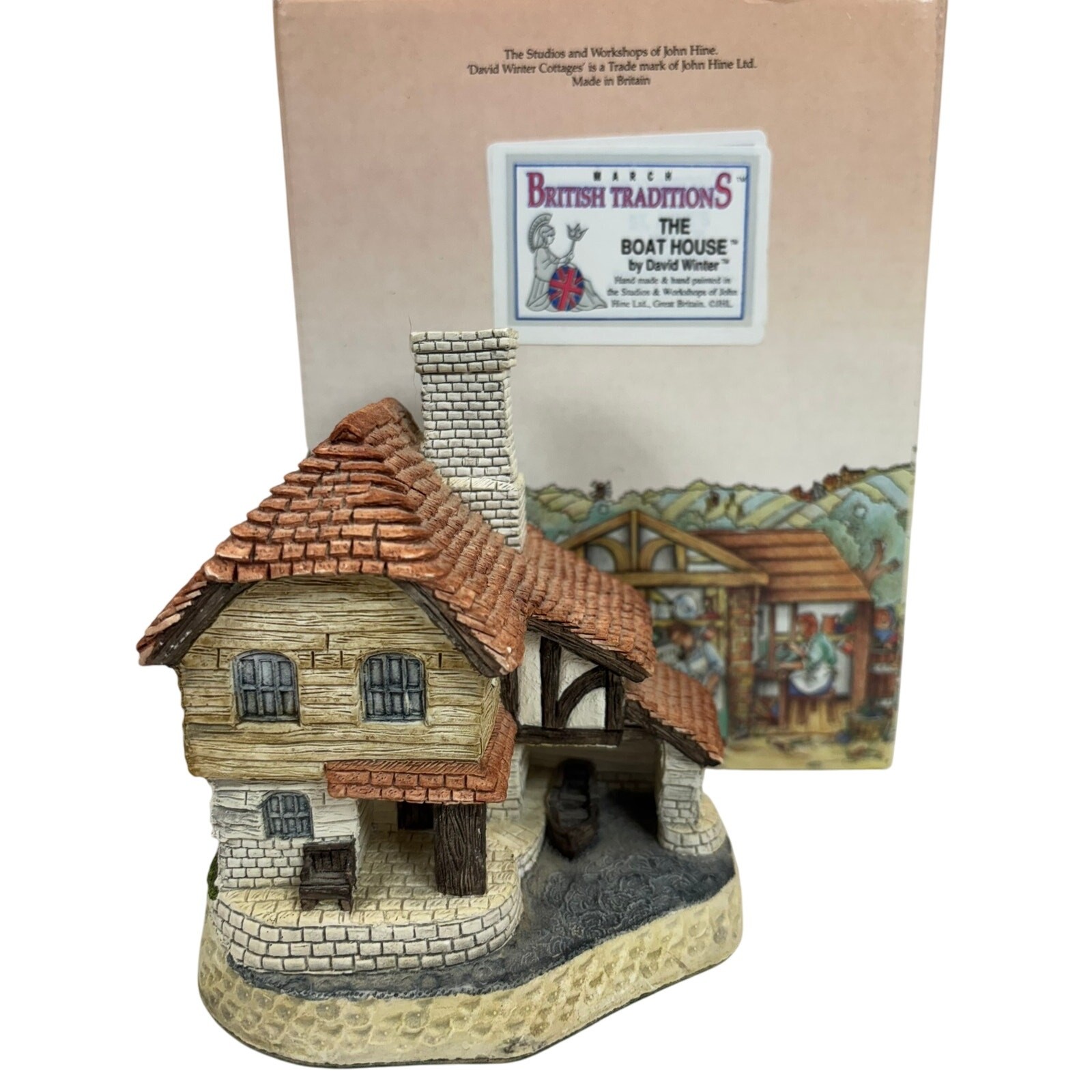 DAVID WINTER COTTAGES “The Boat House” 1990 British Traditions (March) Boxed