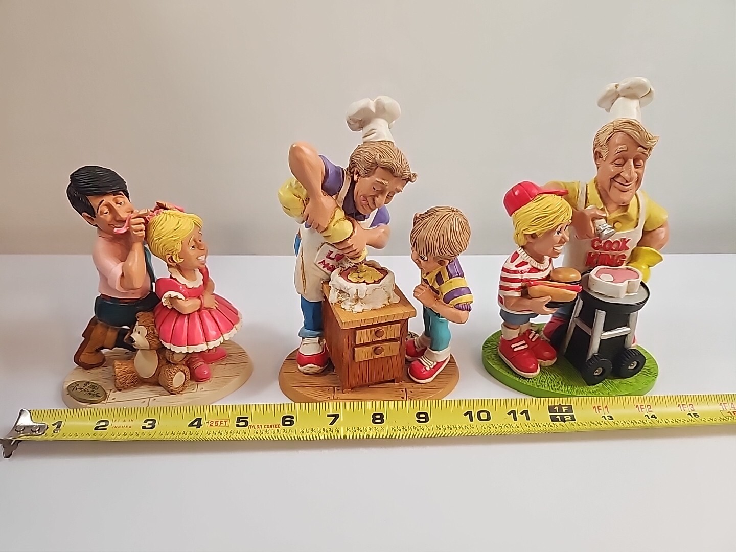 3 X VTG M&R Studios by Michael Walker Resin Figurines Dad / Kid He’s A Real Man