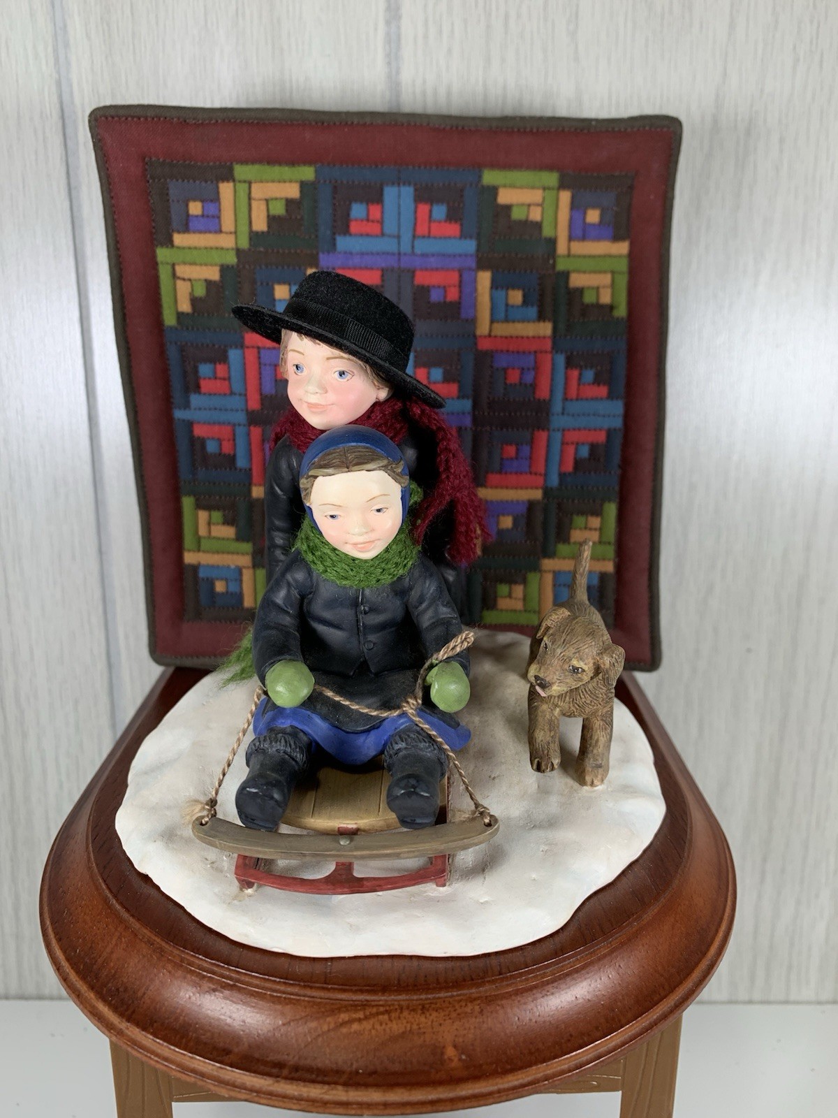 The Amish Heritage Collection SLEDDING TOGETHER 1993 First Issue Limited #30024