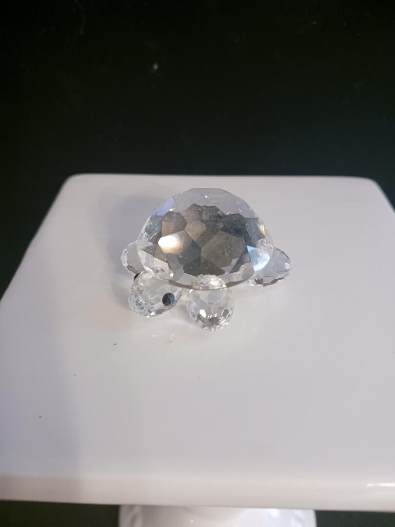 Swarovski Crystal TURTLE, TORTOISE Figurine Retired Max Schreck 1-1/2″ long