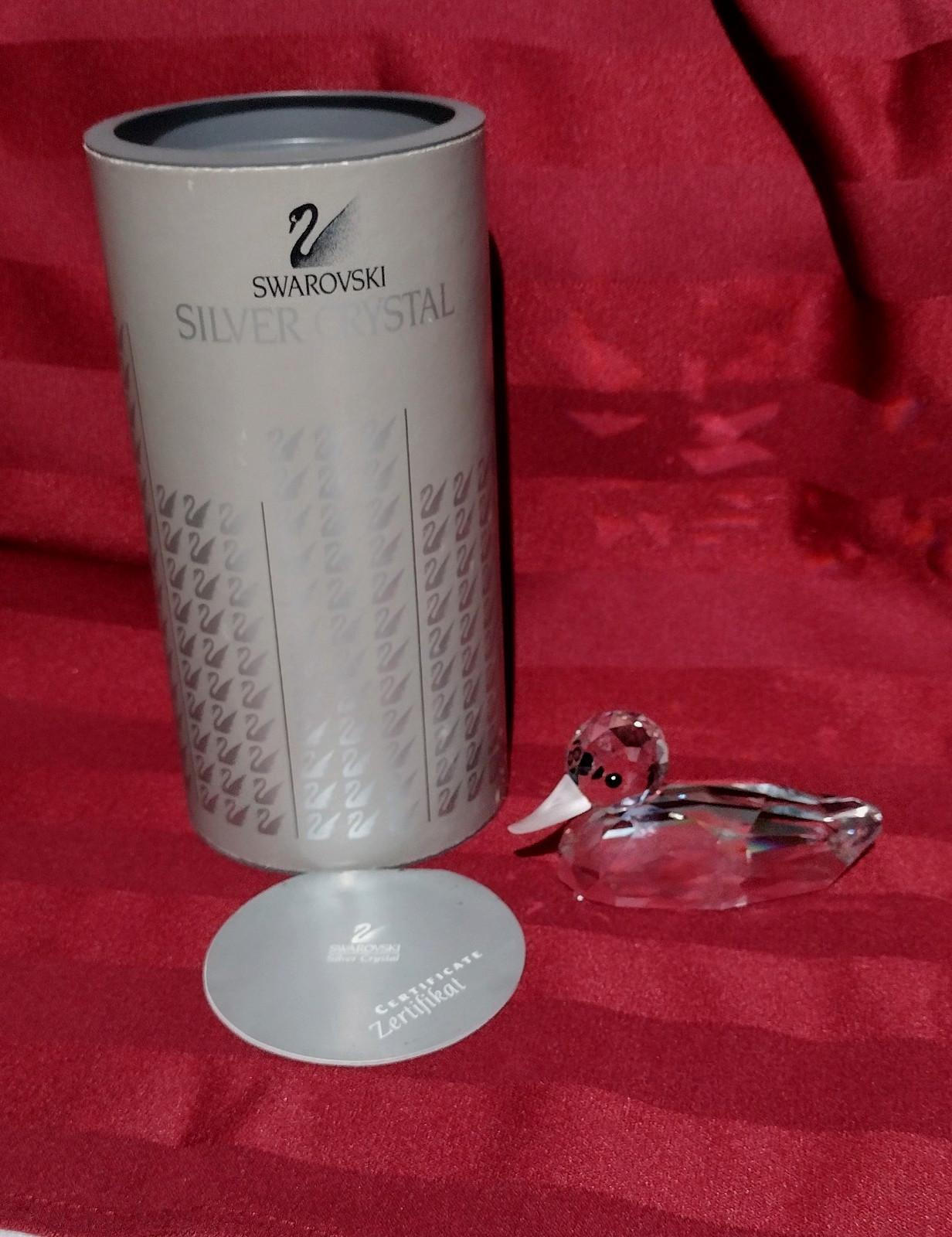 Retired Swarovski Beauties of the Lake Series Mallard Duck 7647NR80 w/ Box & COA