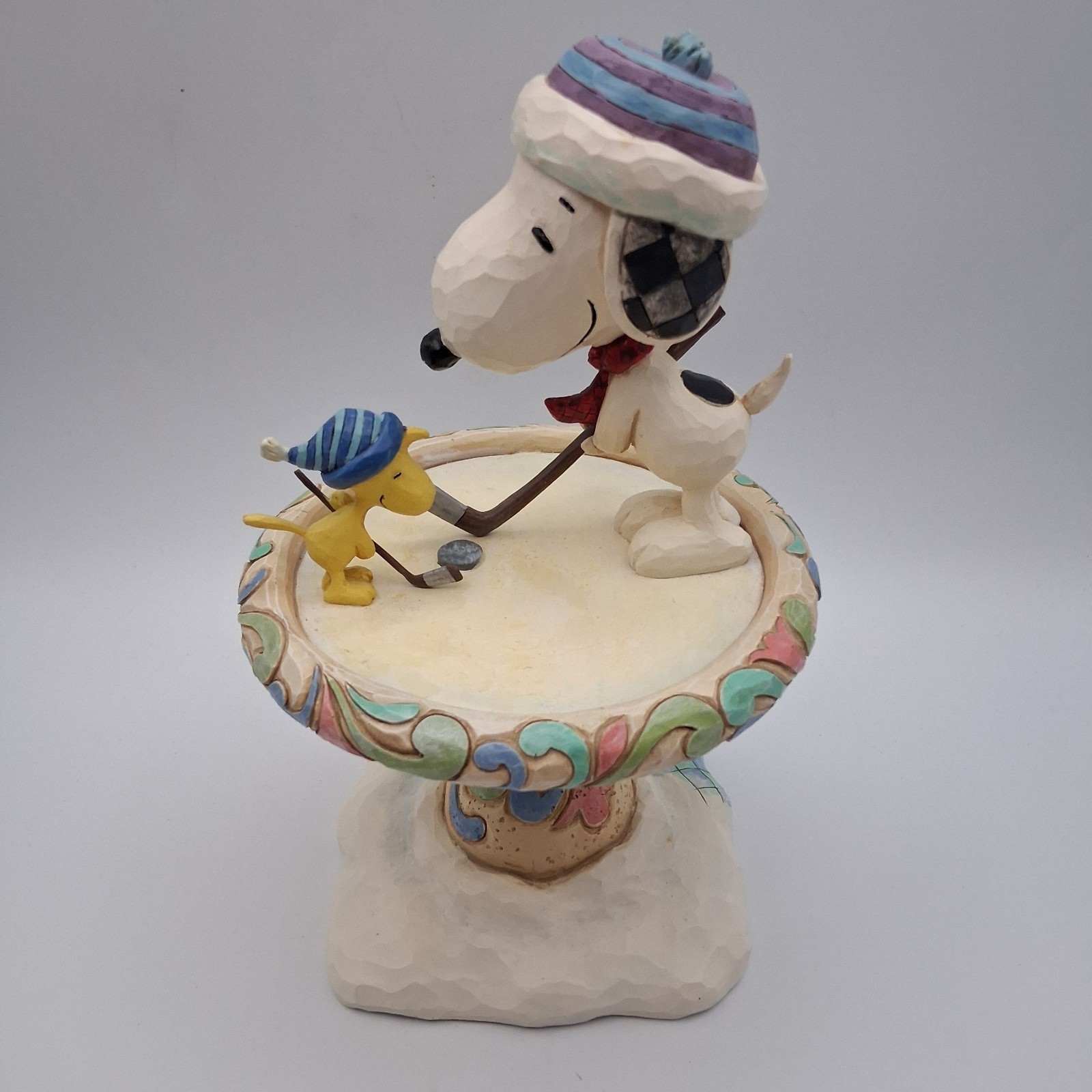 Jim Shore Peanuts “Friendly Face-Off” Snoopy Woodstock Hockey Figurine 4057675