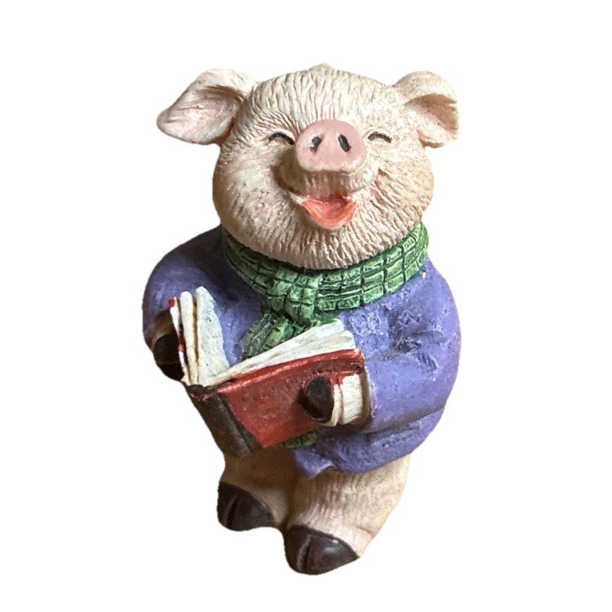 Pig Figurines Resin 2″ Pigtales HSC UK JS Toys Lot Of 8 90s Vintage