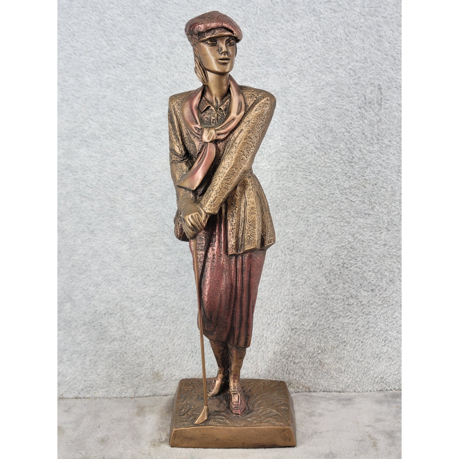 Austin Productions Birdie Female Golfer Statue A Danel 1990 Art Deco Bronze