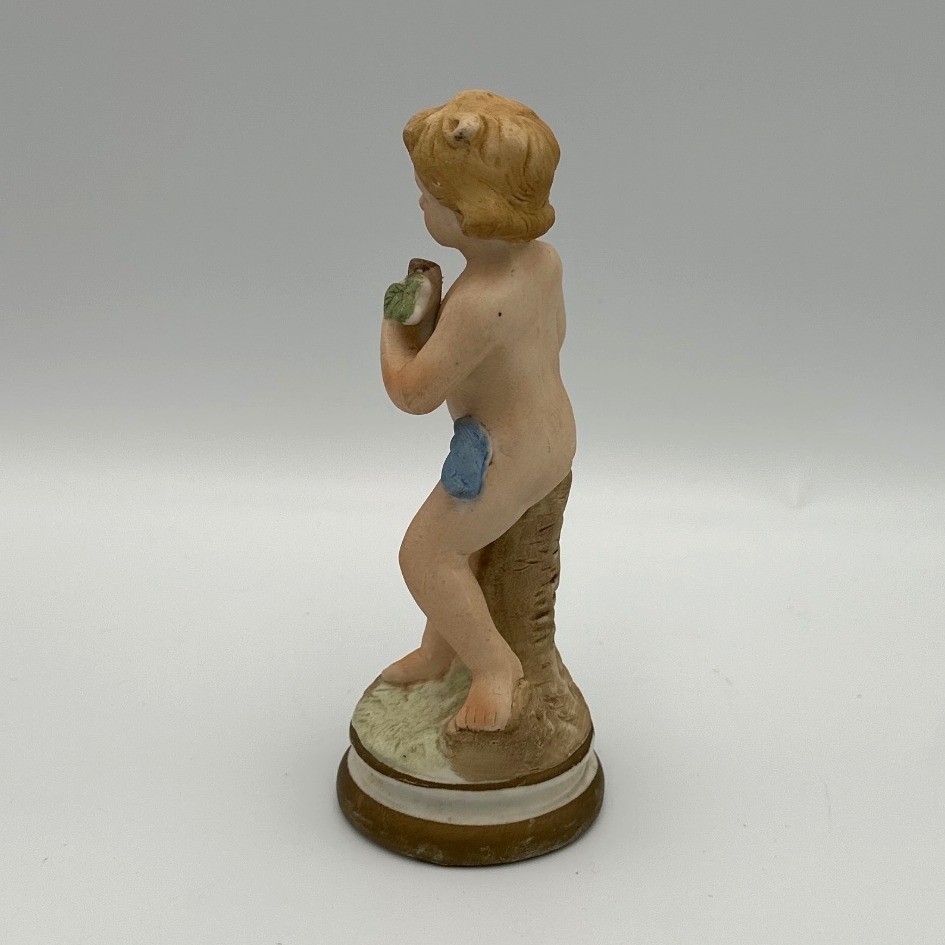 Vintage Porcelain Figurines “Allegory of Autum” Putti & Woman w/ Grapes 6.25 In