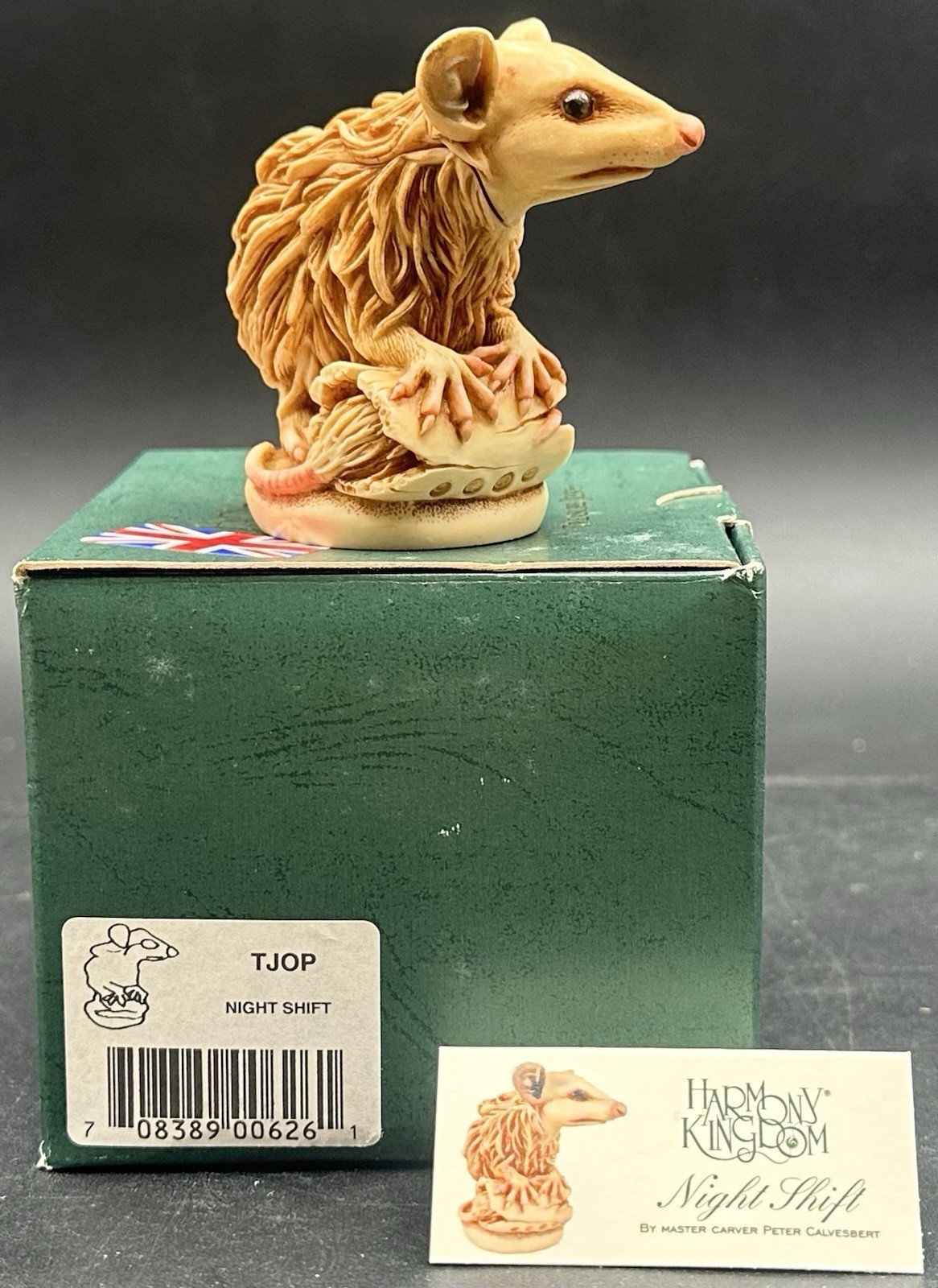 Harmony Kingdom SIGNED Night Shift Opossum Figurine Trinket Box TJOP 2001