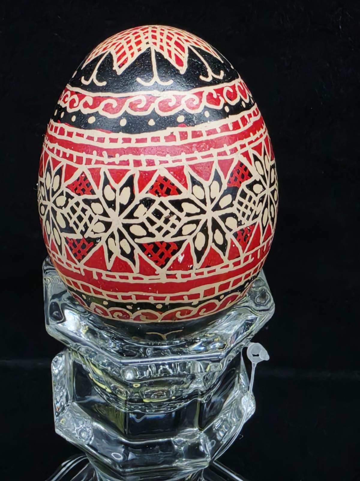 Vintage Handpainted Real Egg Shell Decorative Egg Ukrainian Pysanka