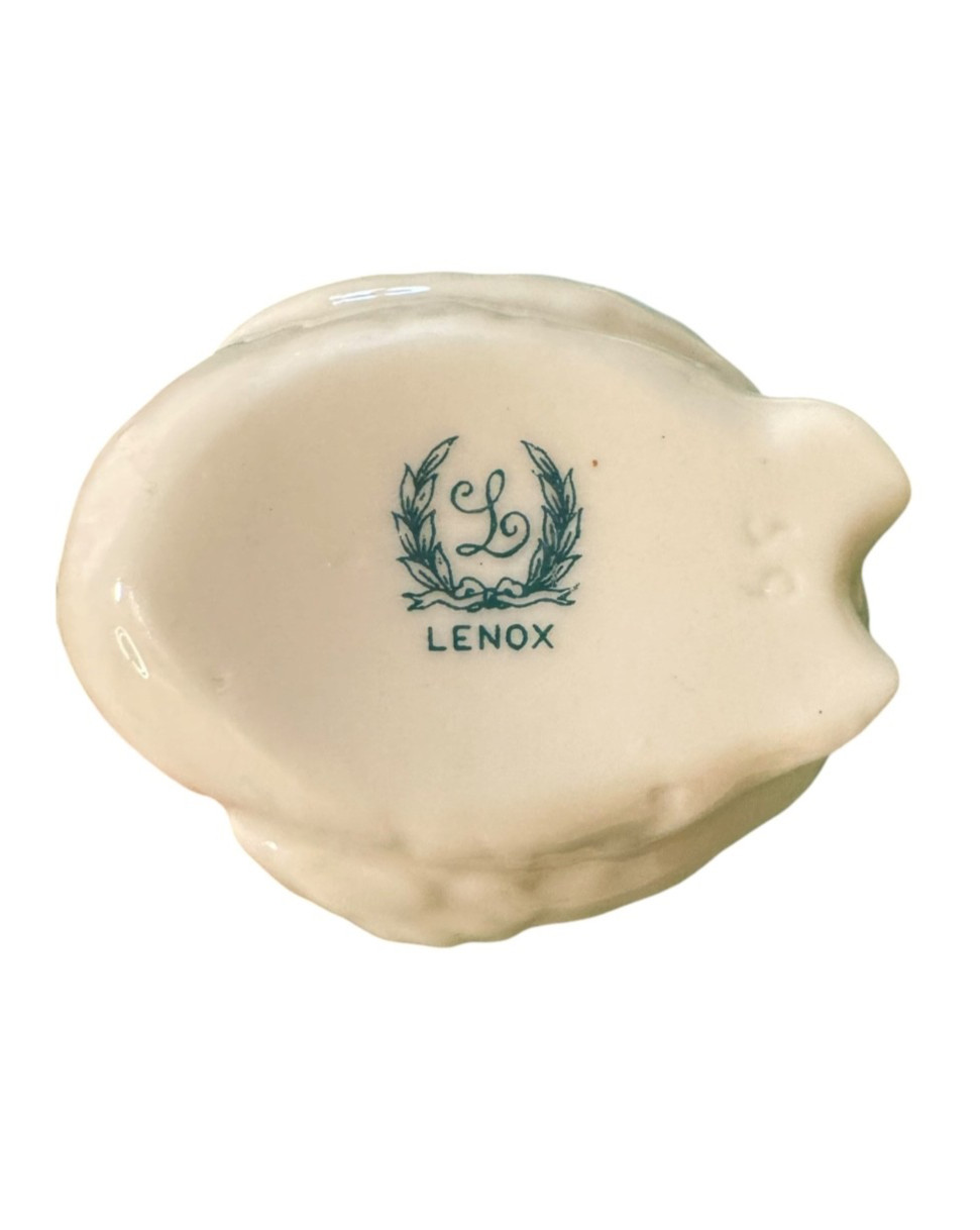 Small Vintage Lenox Ivory Swan Ring/Trinket Dish Bone China Figurine