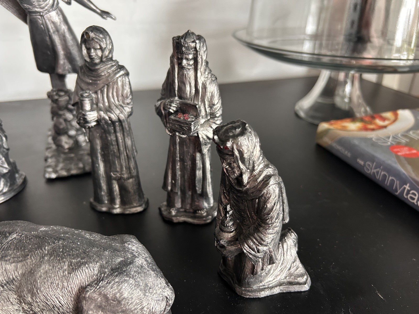 Large Michael Ricker Pewter Holiday Christmas Nativity Creche Figurines Set LE