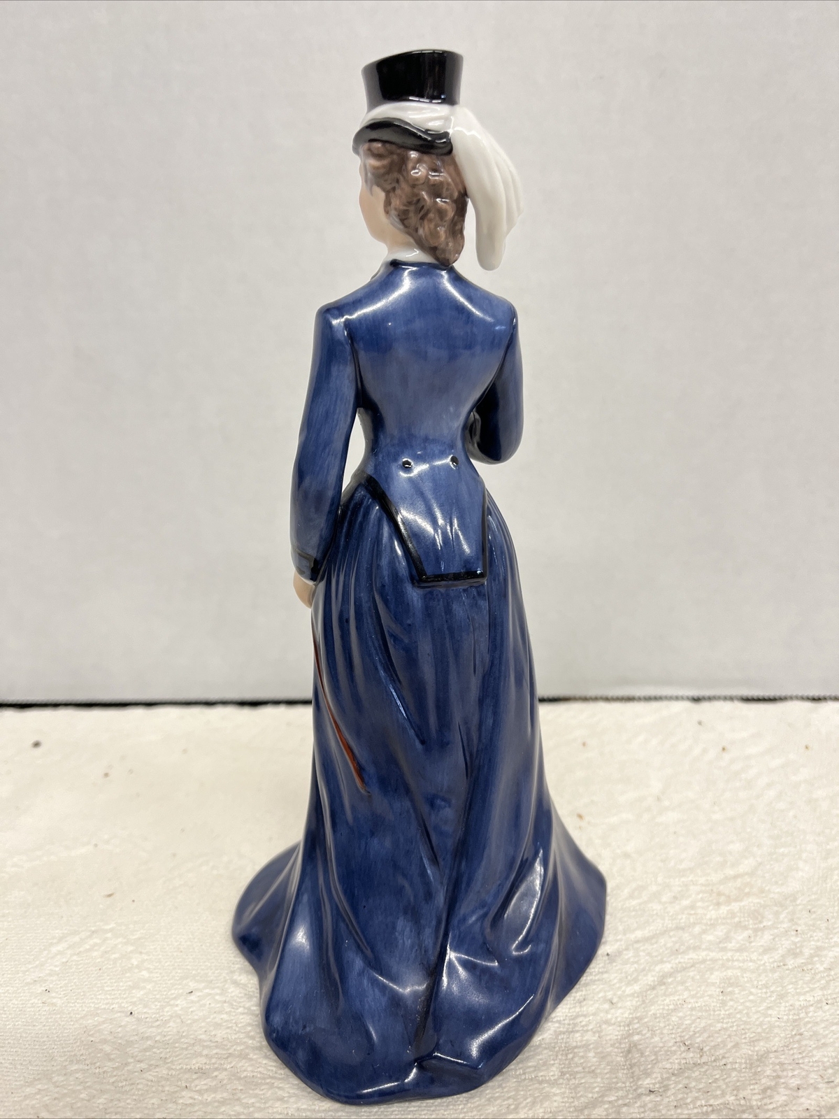 Vtg Lady Anna Porcelain Figurine Japan 1984 8” Blue