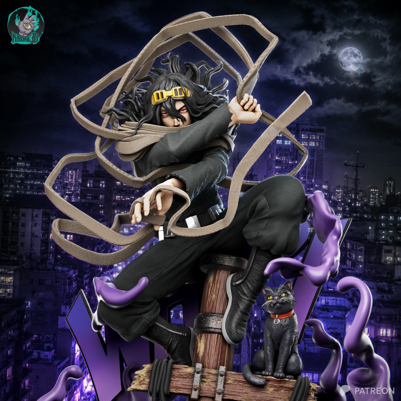 1:6 Aizawa My Hero Academia Fan Art UNPAINTED High Quality Garage Kit