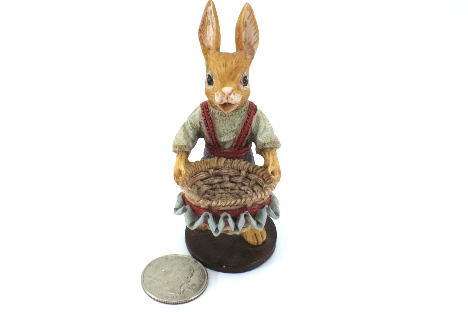 Key Point RABBIT Bunny Figurine with Large Basket