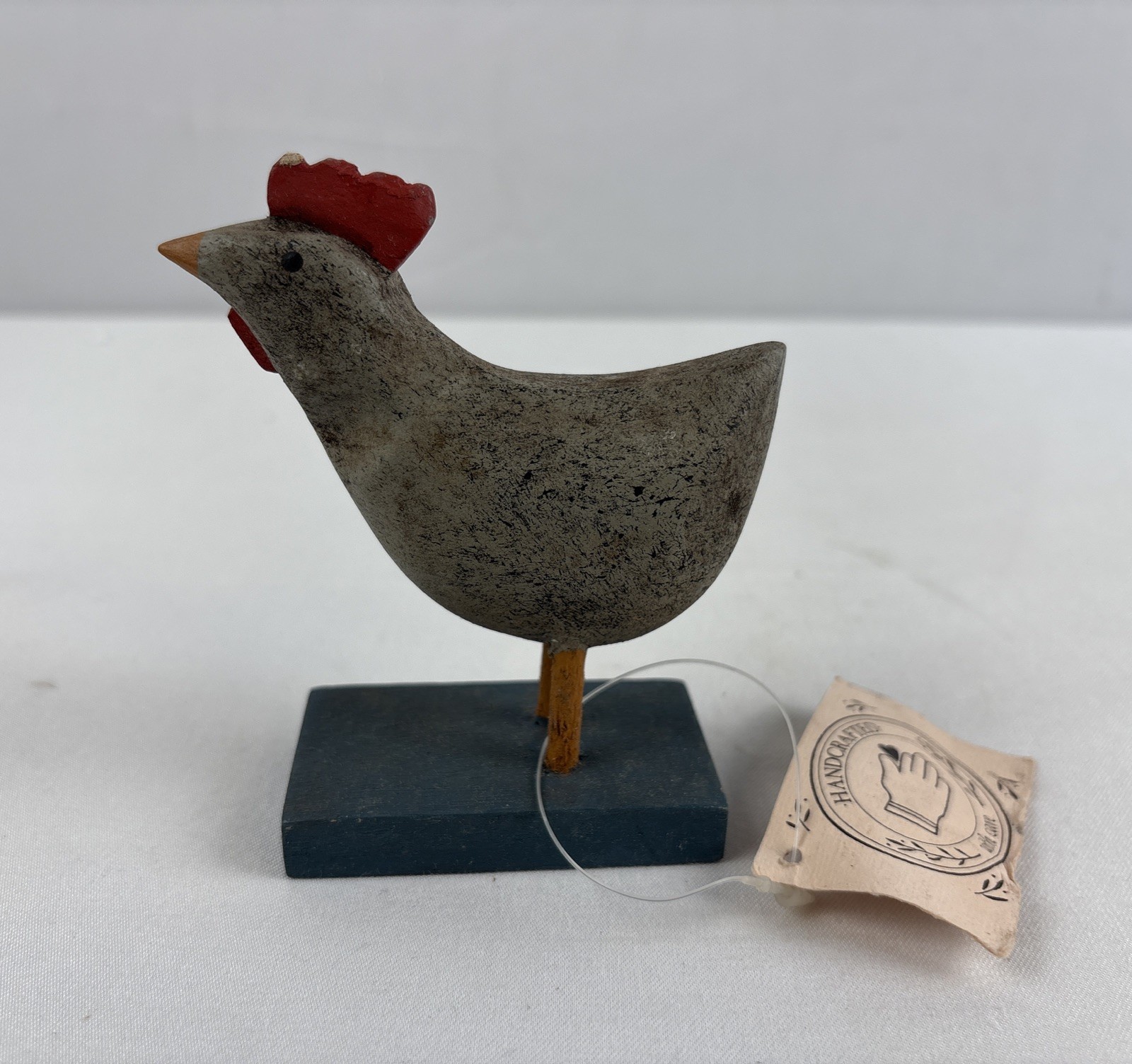 Richard Morgan Wooden Birds With Tags Set Of 5 Hand Painted Figures