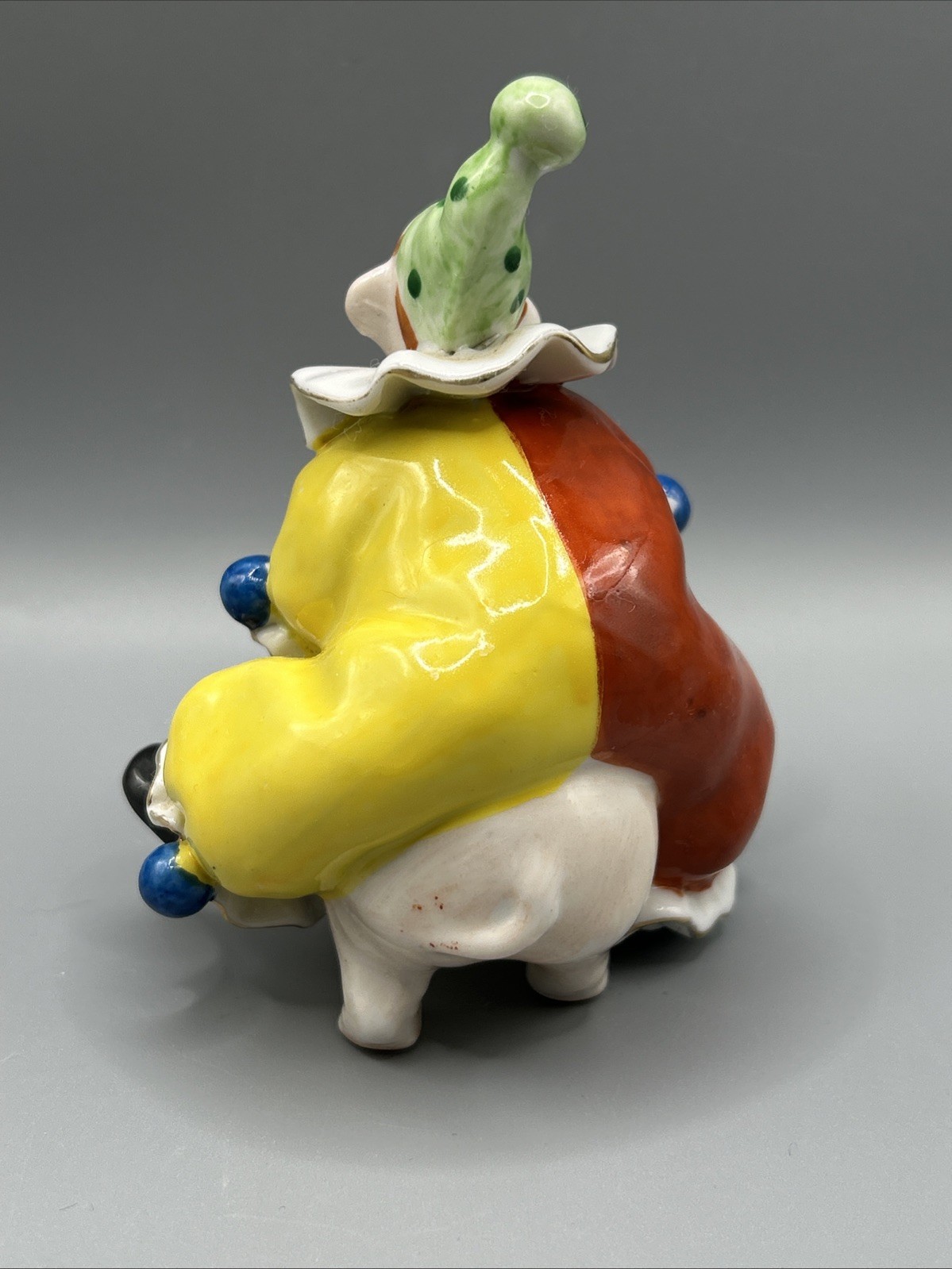 Ardalt Lenwile Circus Clown Riding Pig Figurine Made in Japan Glass Porcelain