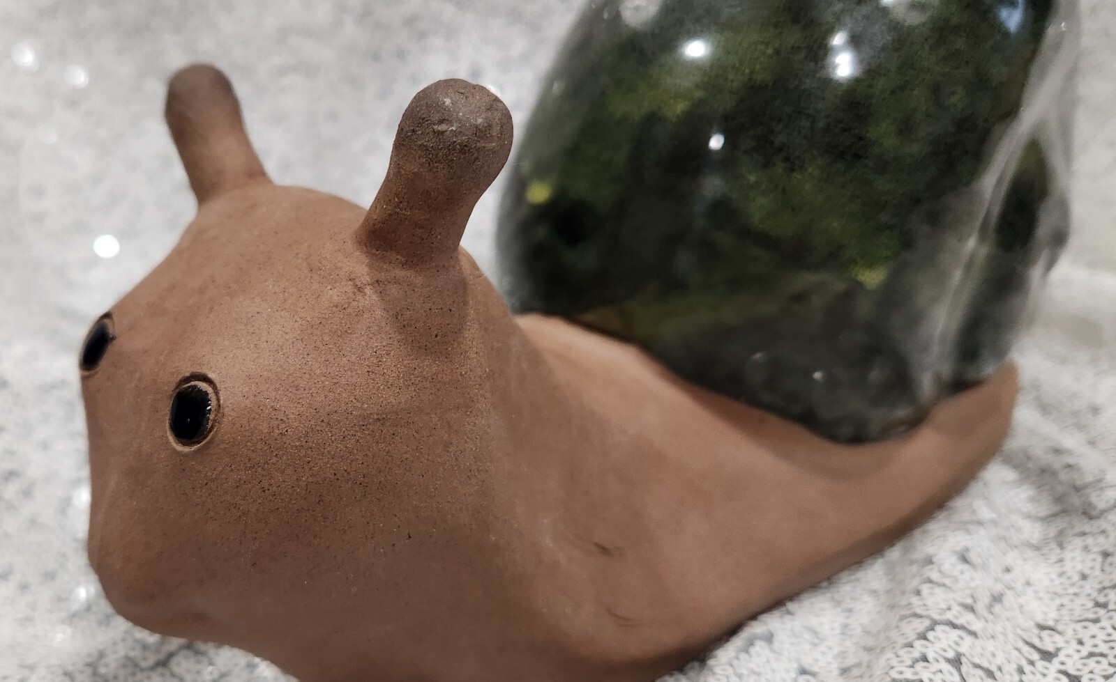 Lumaca Valentina pottery snail 11″ Long Vintage Weighs 3 Pounds Garden Statue