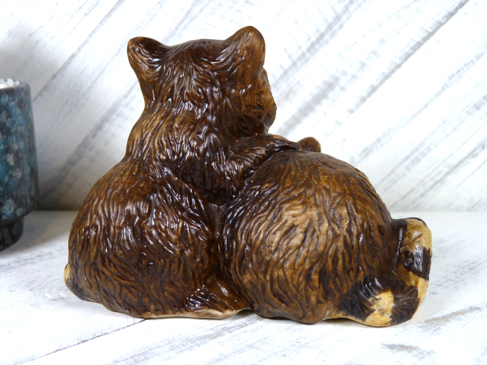 Vintage HOMCO Porcelain Baby Raccoons Figurine #1454 Made in Taiwan – L2