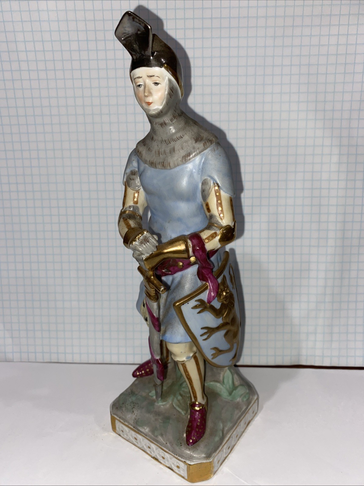 Joan Of Arc 9 1/2” Porcelain 1880’s Sitzendorf Germany By Alfred & Carl Voigt