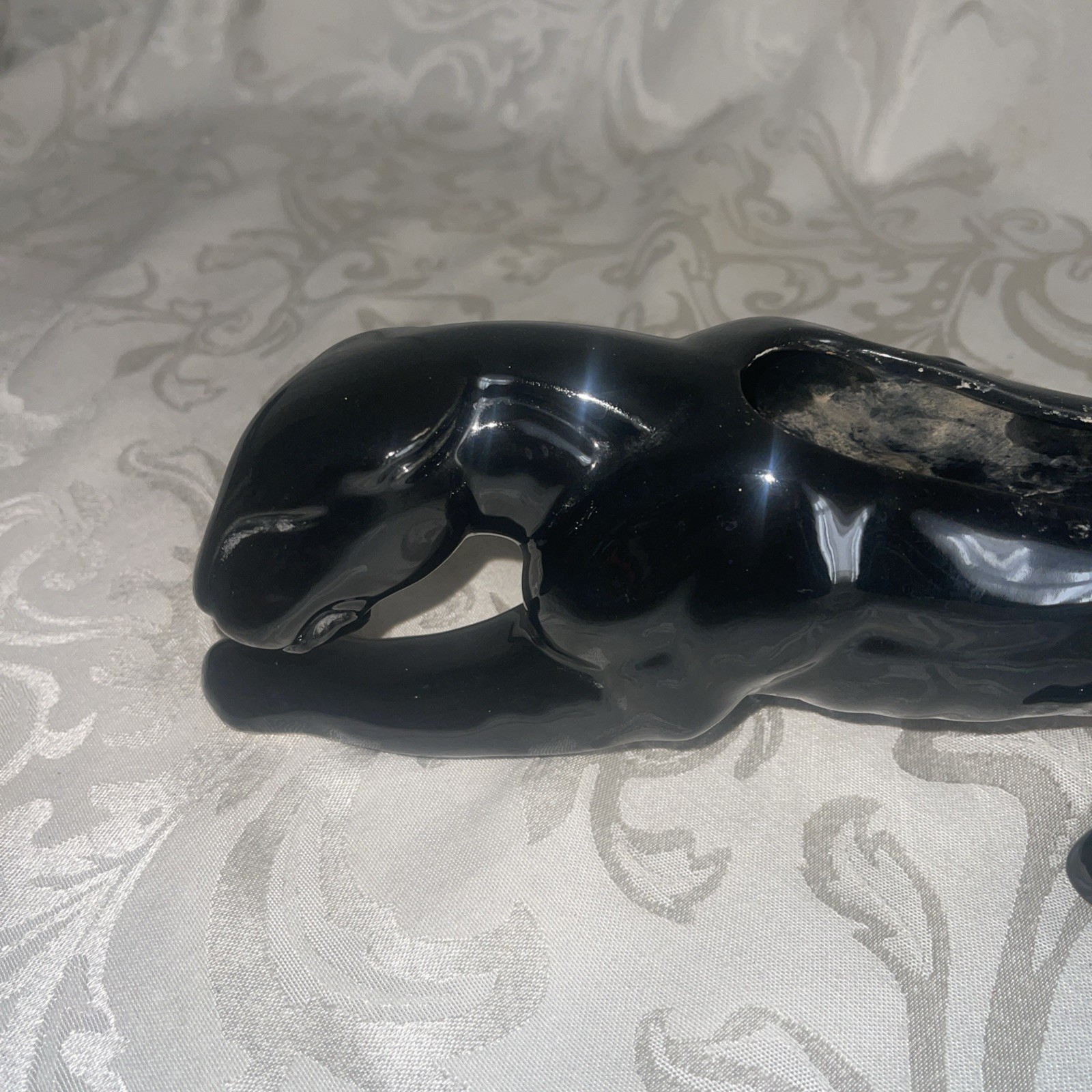 Haeger Mid-Century Black Panther Ceramic Planter 15in Great Condition! See Pics!