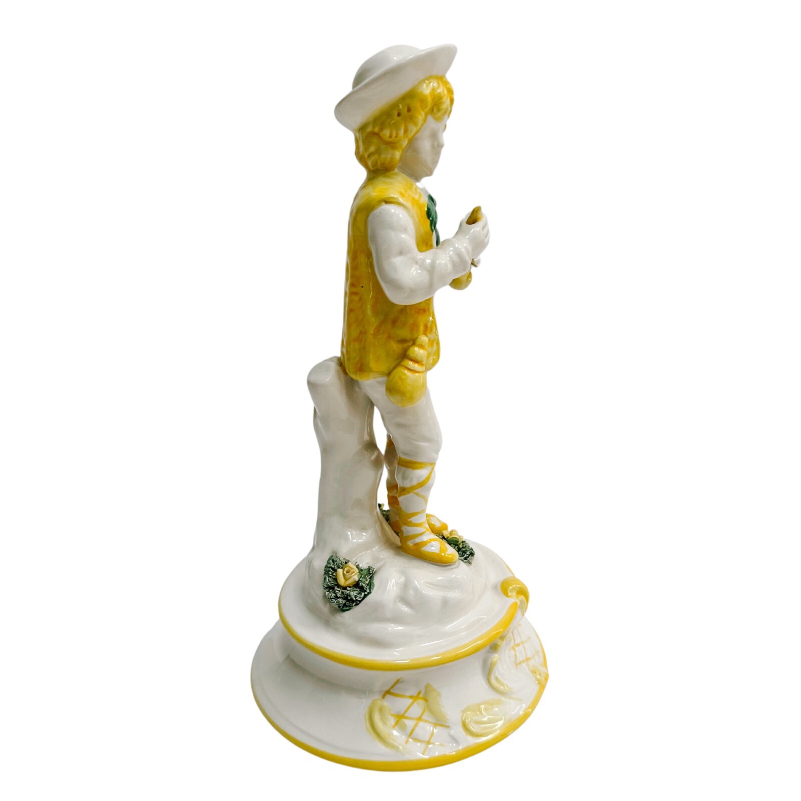 Vintage Italian Peasant Boy with Flute Figurine 9″H x 4.5″ Meiselman Imports