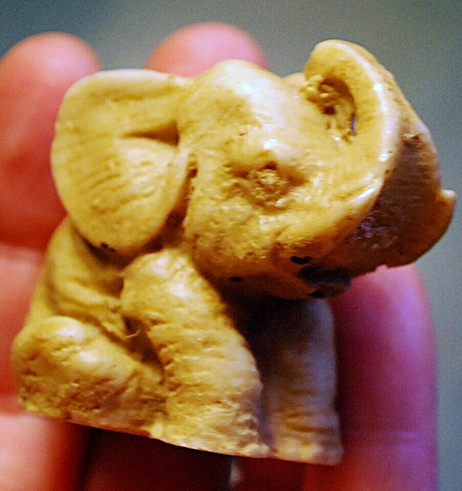 Vtg Lot 12 MINIATURE ELEPHANT FIGURINES Porcelain/China HAND PAINTED Trunks Up