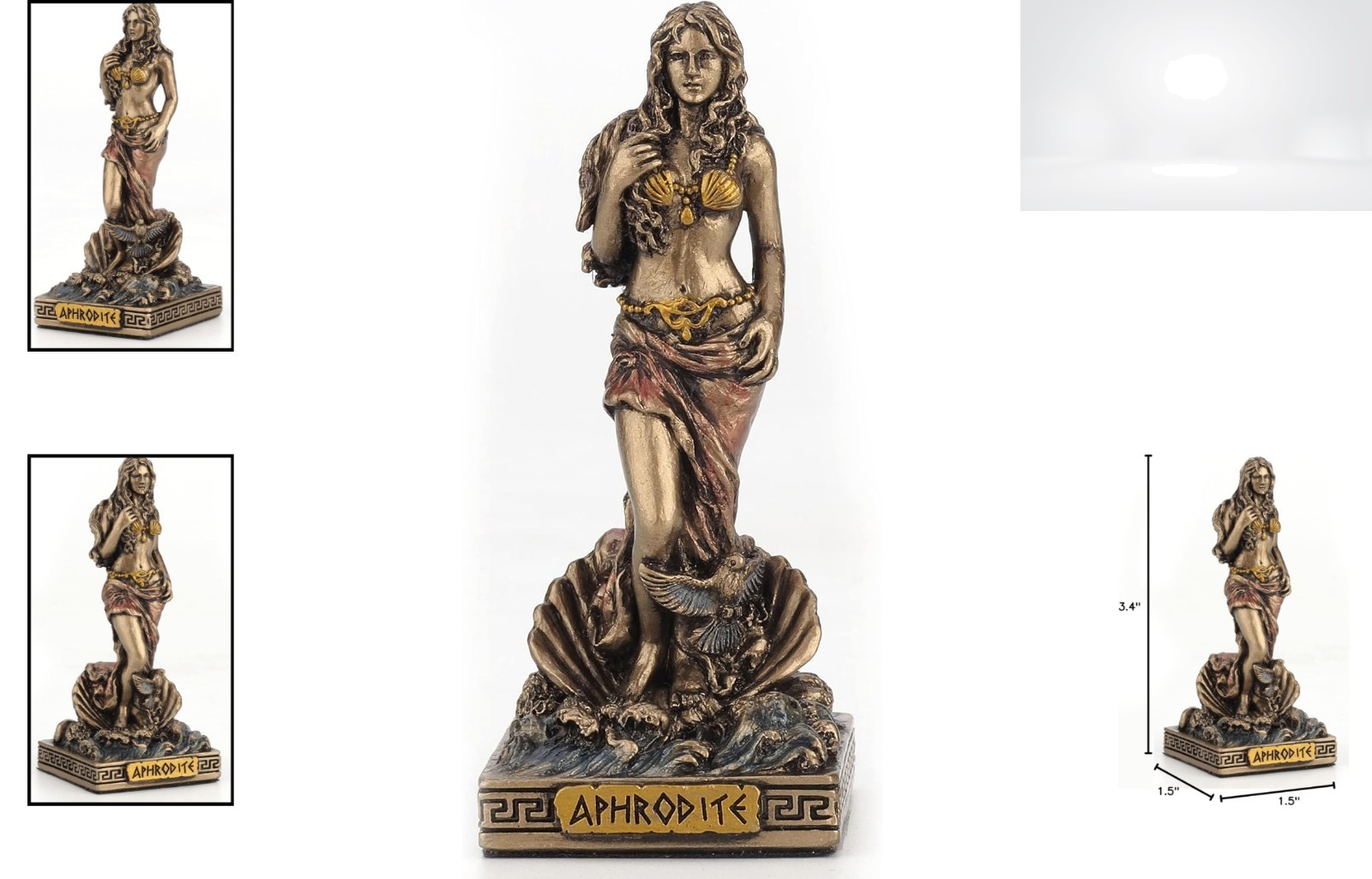 Aphrodite Goddess Statue Miniature Bronze Resin Art Sculpture Home Office Decor