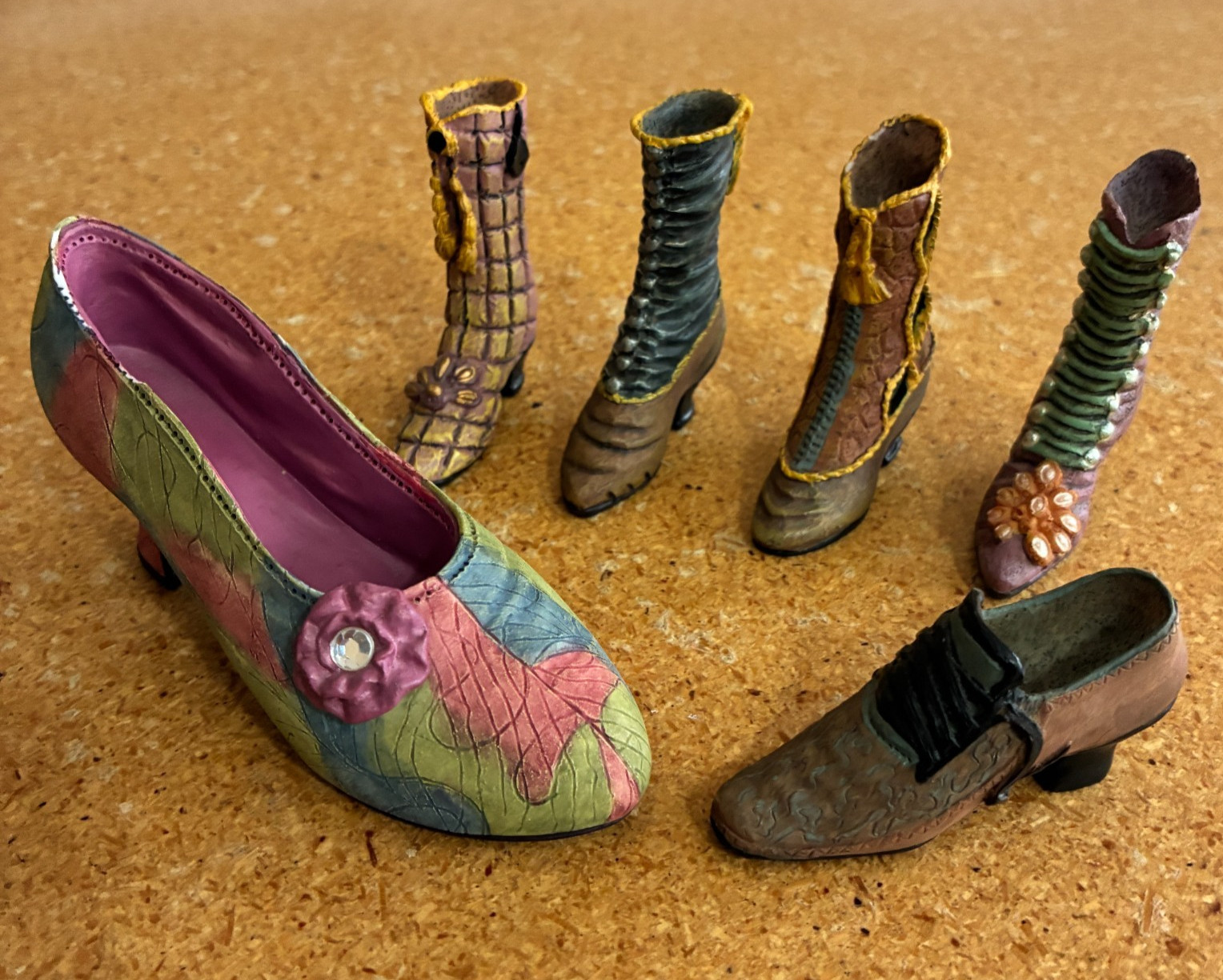Lot of 6 Just The Right Shoe by Raine & Other Boots & Shoes