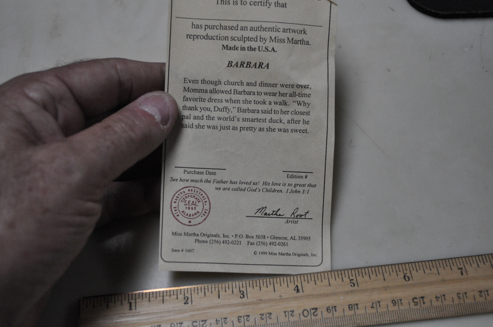 All Gods Children Barbara Lot of Papers, Cert, Registration Form See Pictures