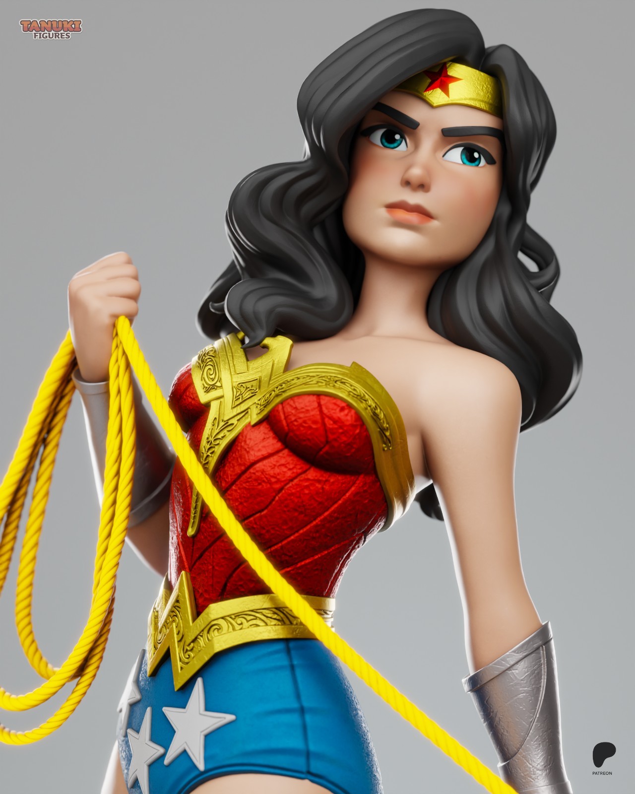 Wonder Woman TOON 1/6 Scale Figure Statue Unpainted Garage Kit Resin