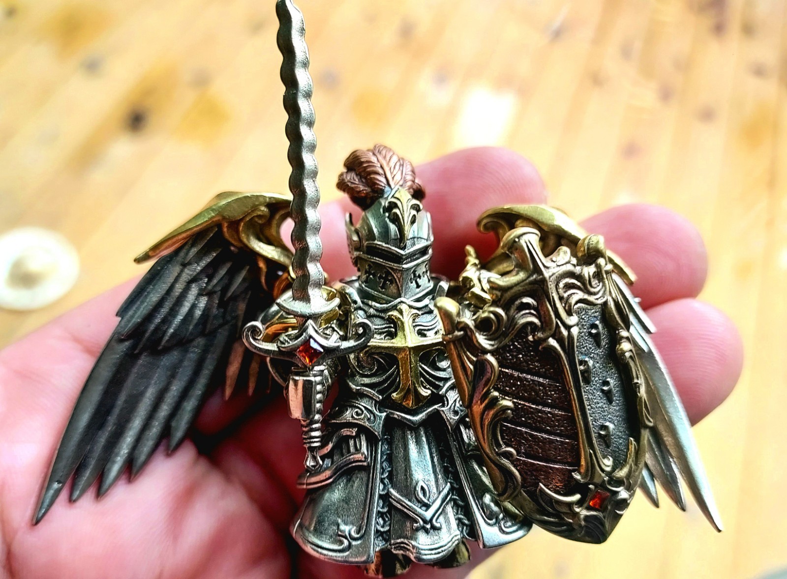 Crimson Templar Figurine Magnetic Assembly Crusader Collectible Gift