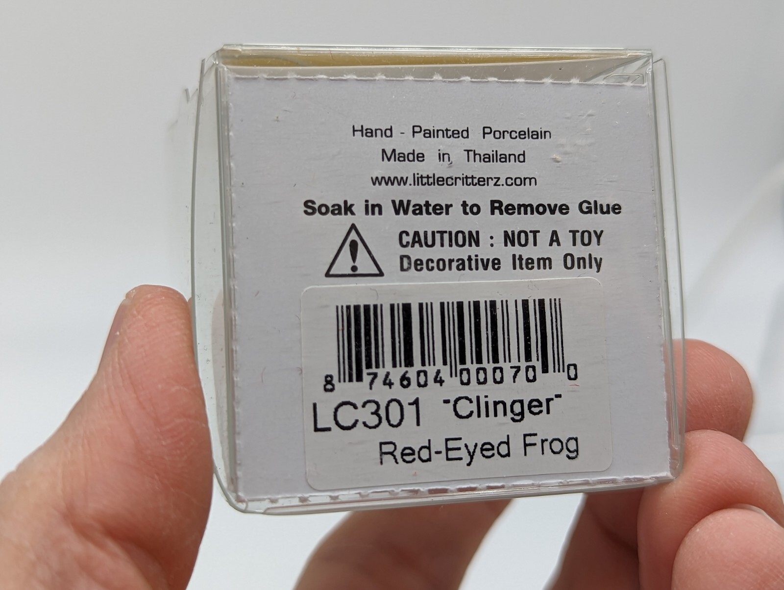 Lot /2 Little Critterz Red-Eyed & Leopard Frogs Hand-Painted Porcelain Mini Figs