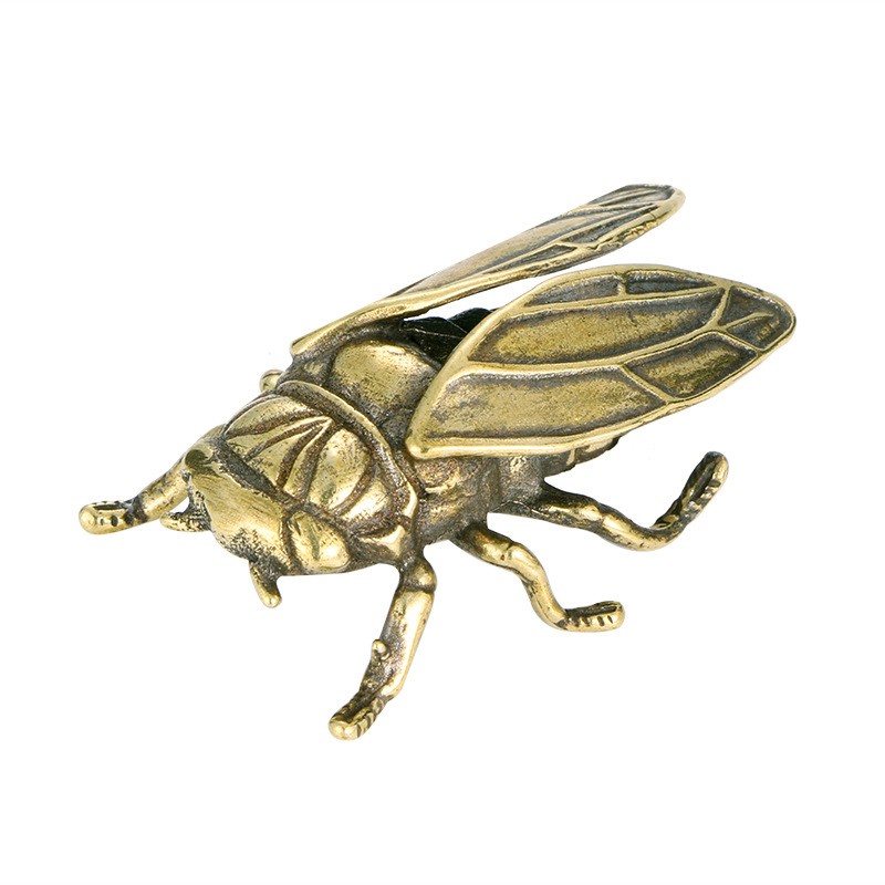 Brass Cicada Figurine Statue Home Tea Table Ornaments Animal Figurines Gift Hot