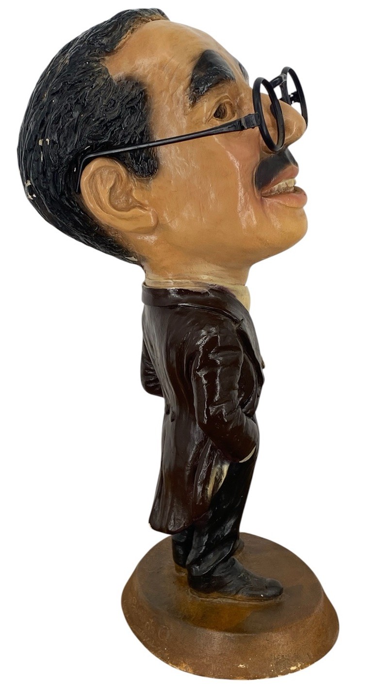 VTG 1970’s Groucho Marx ESCO Chalkware Statue 16in Comedy Figure w/ Glasses Rare