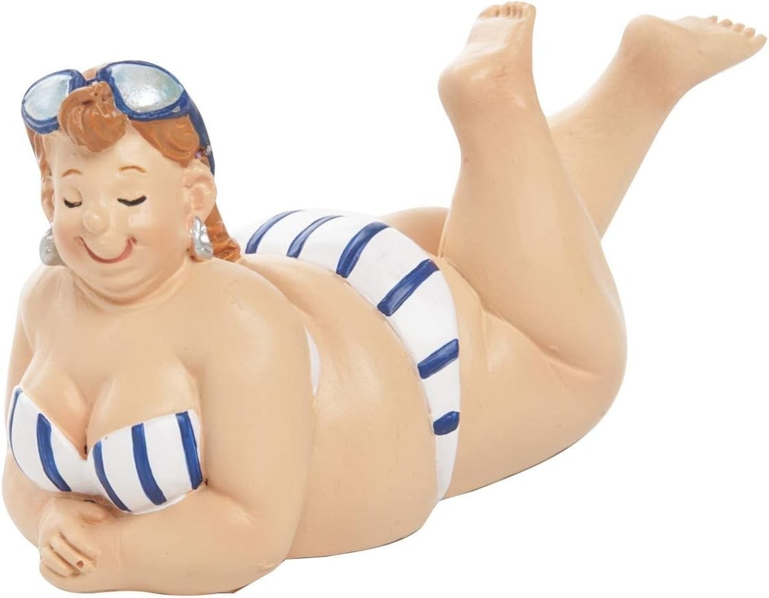 Sunbathing Beach Lady Decorative Figurine Versatile Summer Coastal Nautical B…
