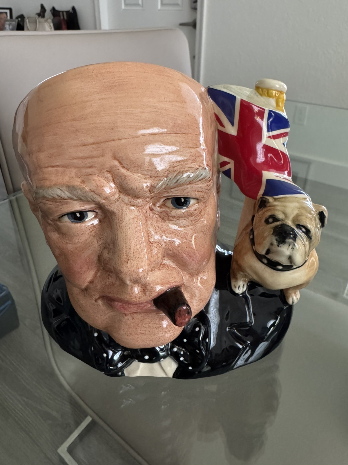 ROYAL DOULTON Character Jug WINSTON CHURCHILL Large D6907 Jug of the Year 1992