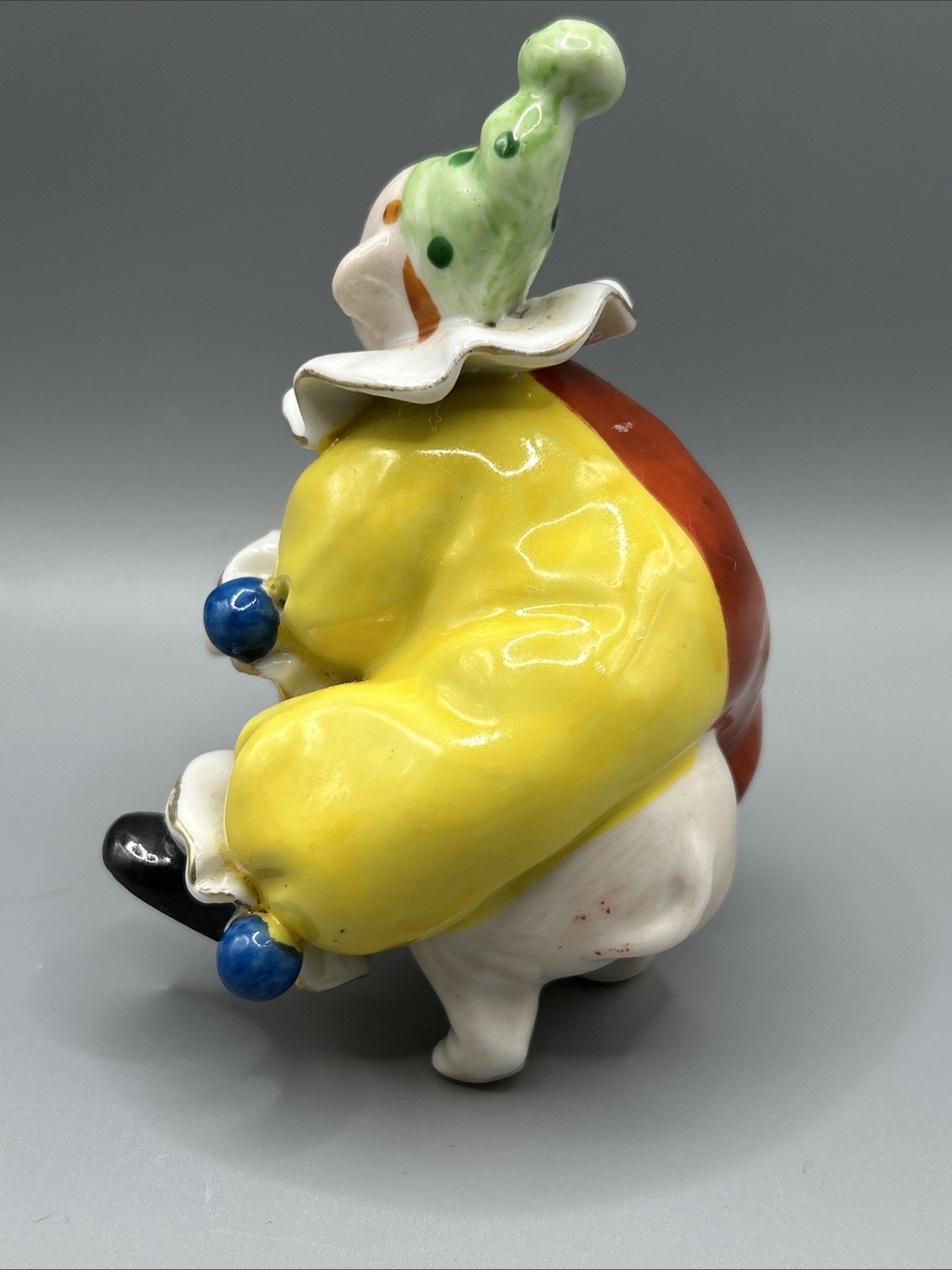 Ardalt Lenwile Circus Clown Riding Pig Figurine Made in Japan Glass Porcelain
