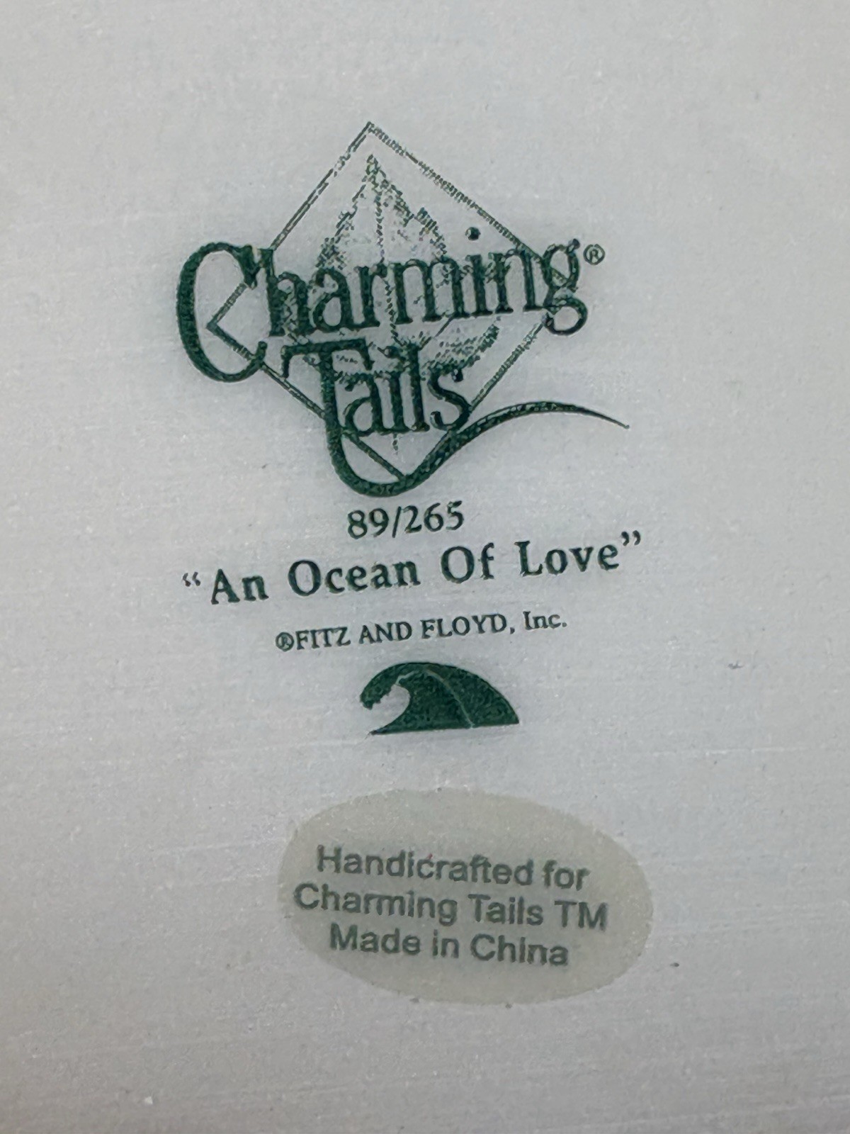 2005 FITZ & FLOYD Resin Mermaid Mice CHARMING TAILS “An Ocean Of Love” 89/265