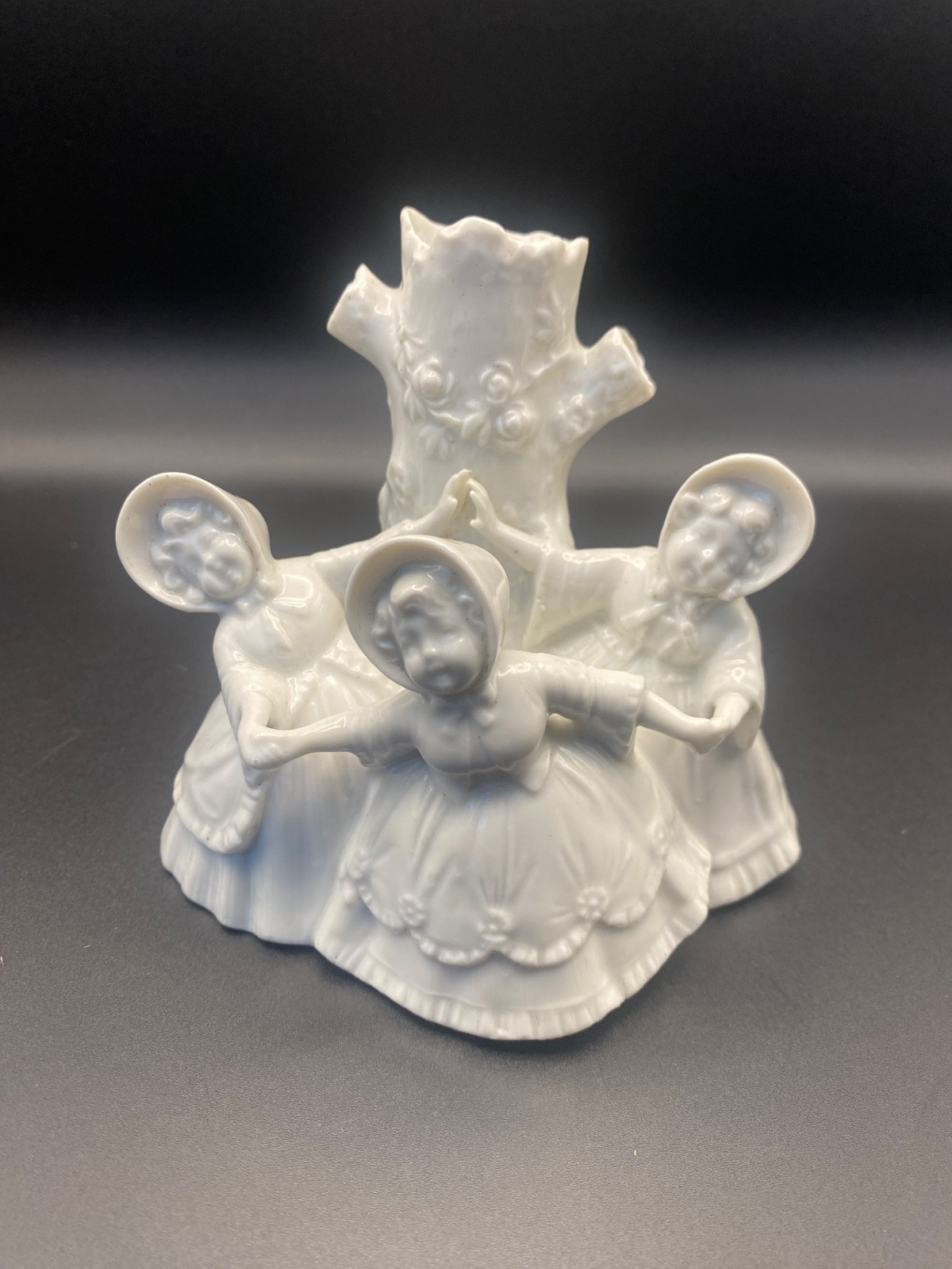 Gebruder Heubach porcelain candle holder figurine group children Vintage /0705