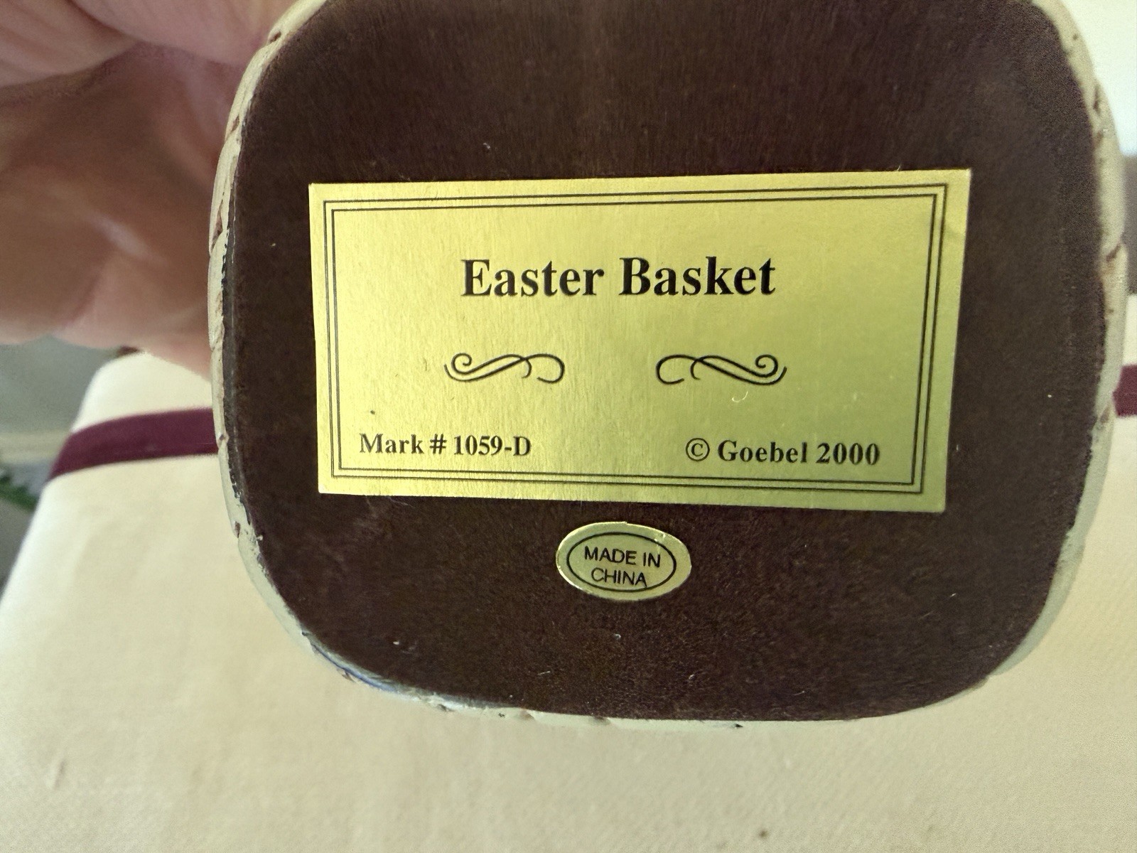 Goebel Easter Basket Hummelscape Joys of Spring Vintage 2000 #1059D