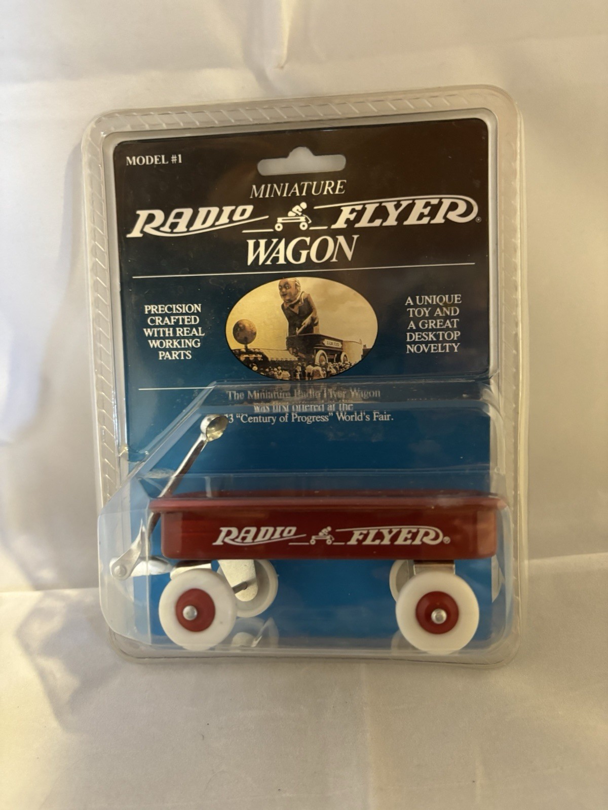VTG 1990 Radio Flyer Miniature Wagon Model #1 New Sealed Desktop Toy