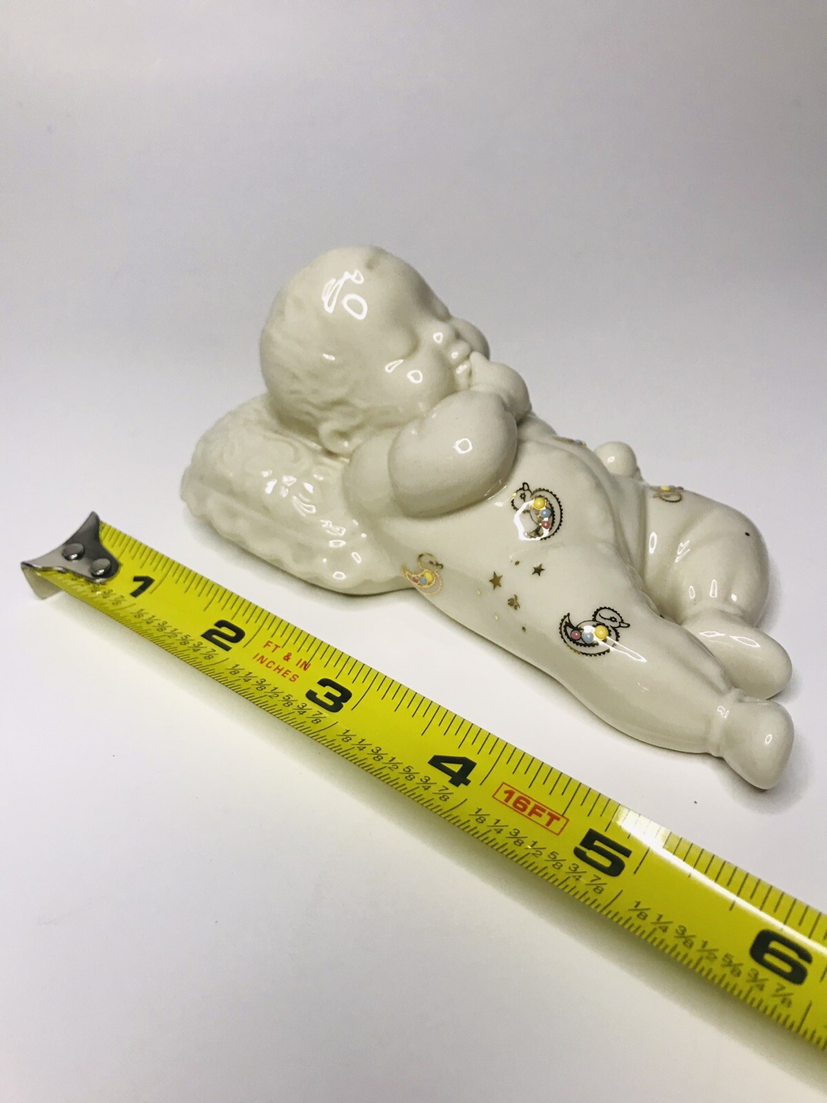 Lenox Figurine Hush Little Baby Sleeping Baby China Jewels Collection 6” X 3”