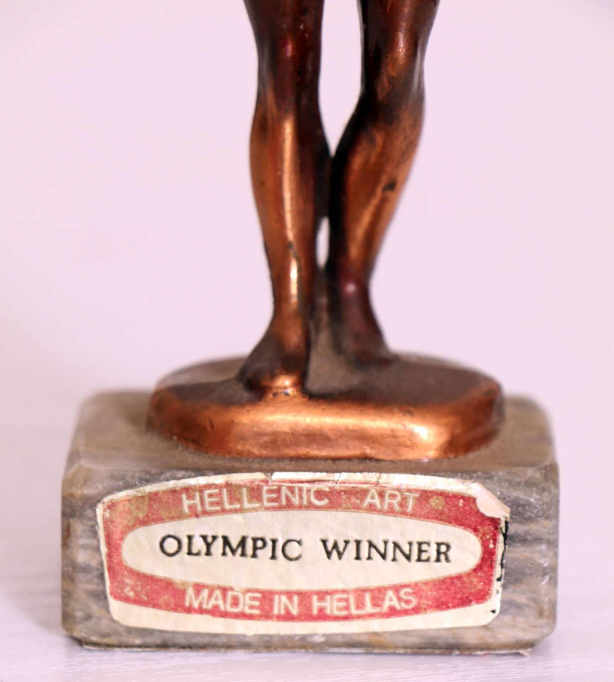 50’s Solid Copper Vintage Olympic Winner Statue Trophy Greece vintage 60’s