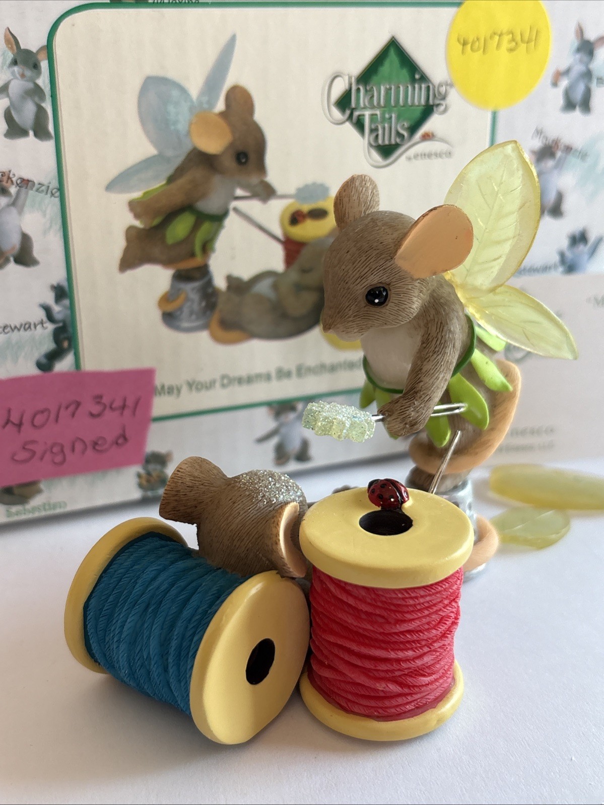 Enesco Charming Tails May Your Dreams Be Enchanted Signed AS IS