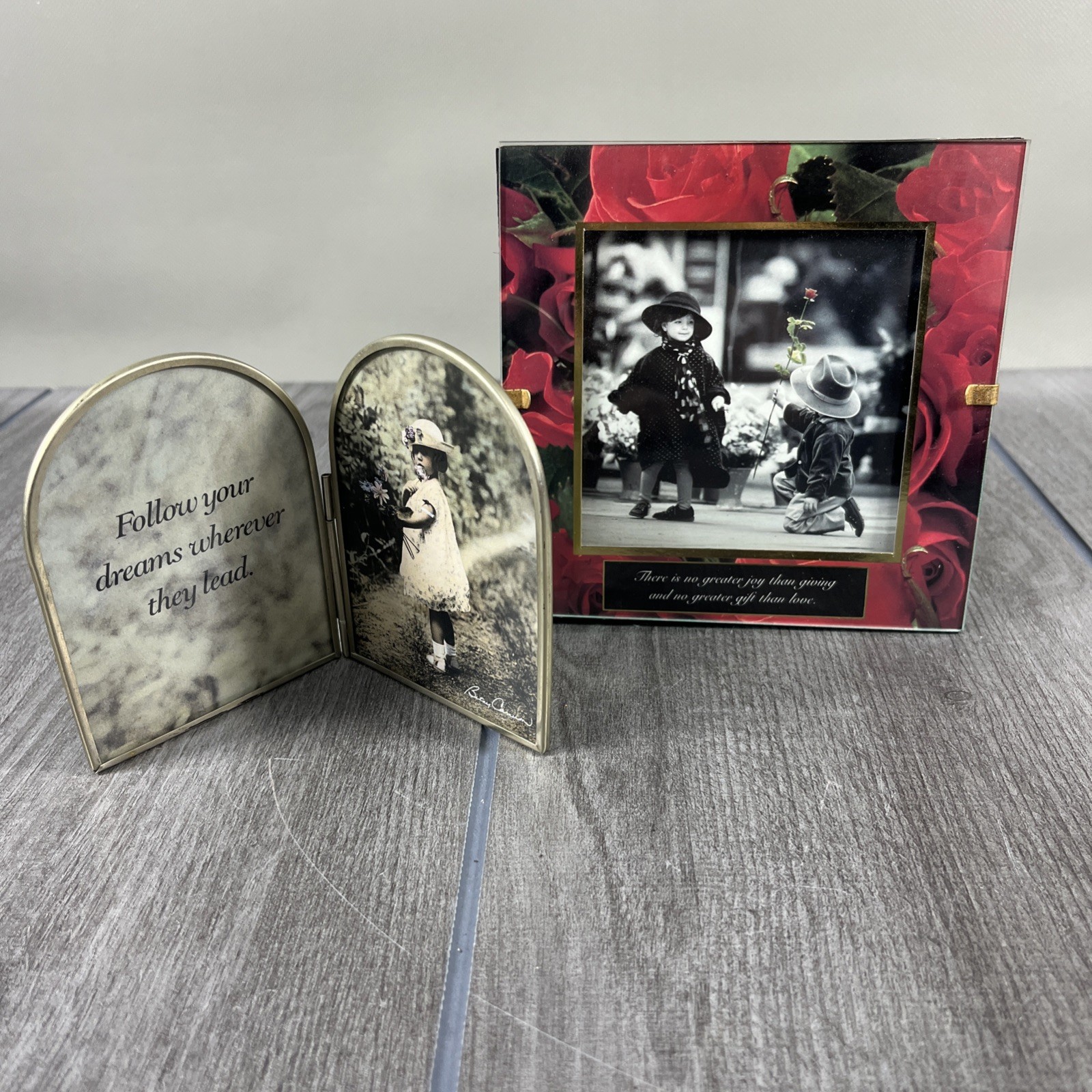 Kim Anderson Framed Picture Pretty As A Picture & Follow Your Dreams Arched