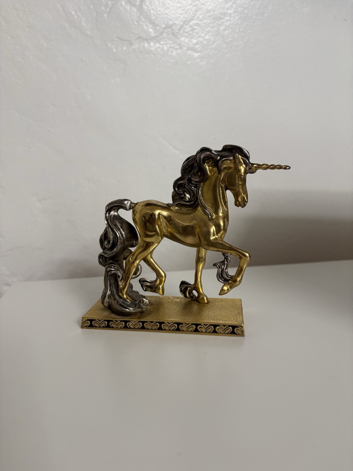 Franklin Mint Vintage 24K Plated Unicorn 1991