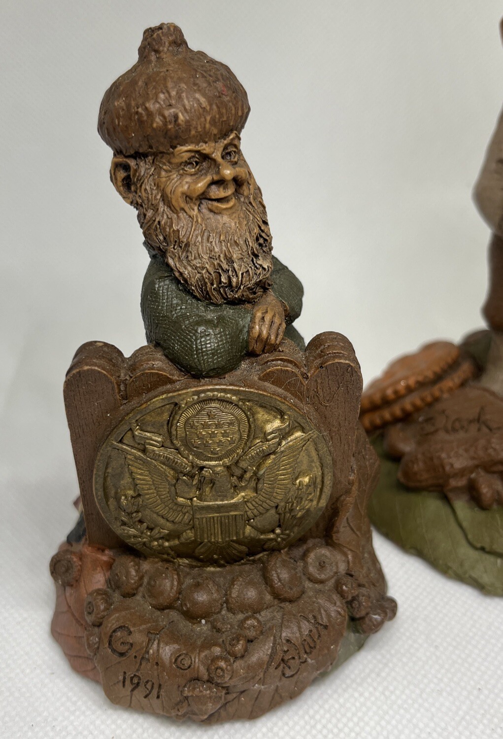 2 Vintage 1985 Tom Clark Peanut Lance Cracker Gnome 1991 G.I. Military Award