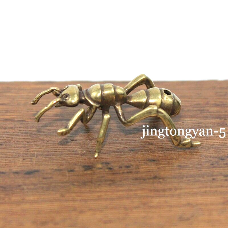2 PACK Brass Ant Figurine Statue House Table Decoration Animal Figurines Toys