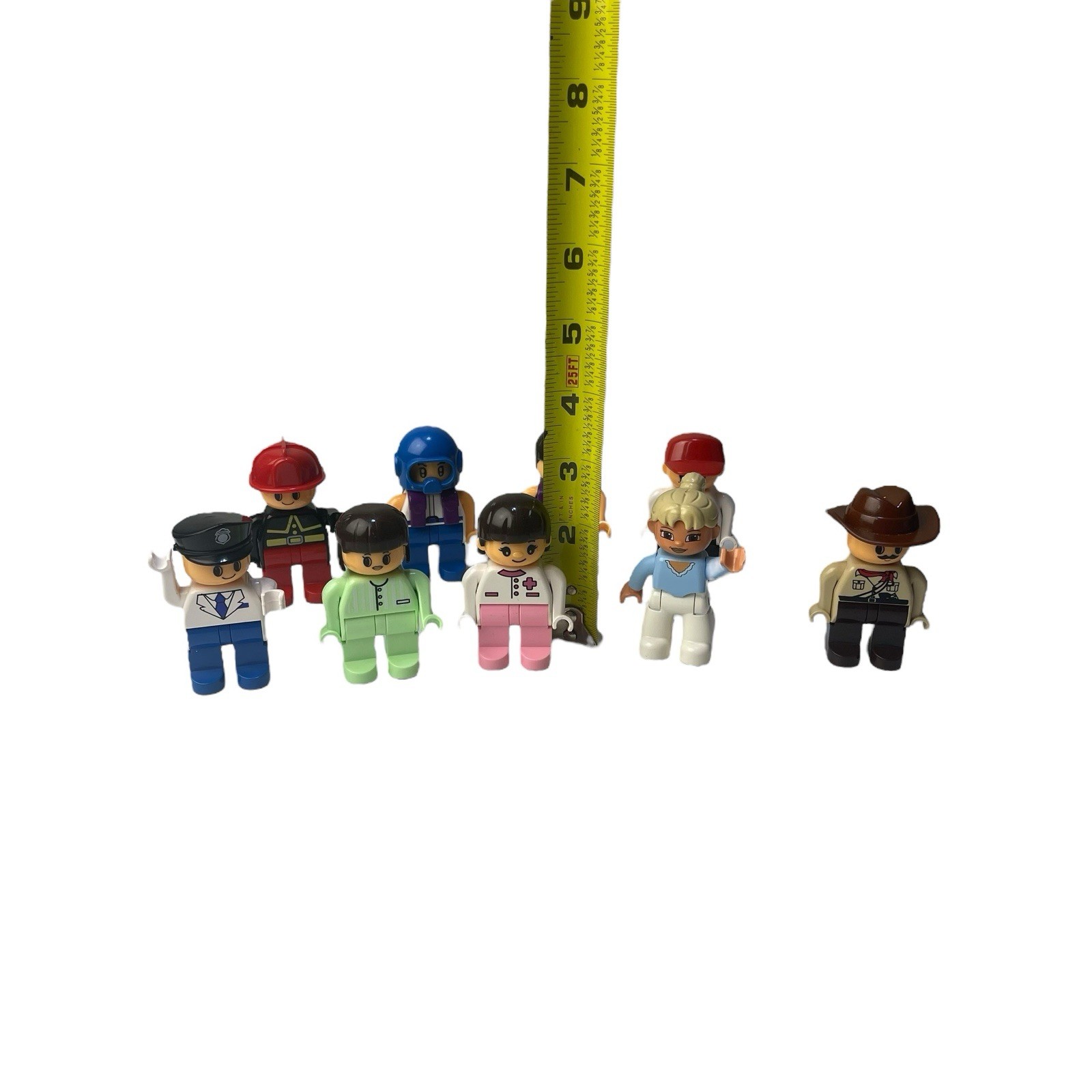 Lot of 9 UNBRANDED Mixed Minifigures Mini Figures 2.5” Tall