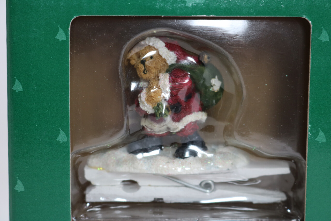Boyds Collection Ltd. BEAR AS SANTA 2006 Clothespin Ornament #257447 HTF, Rare