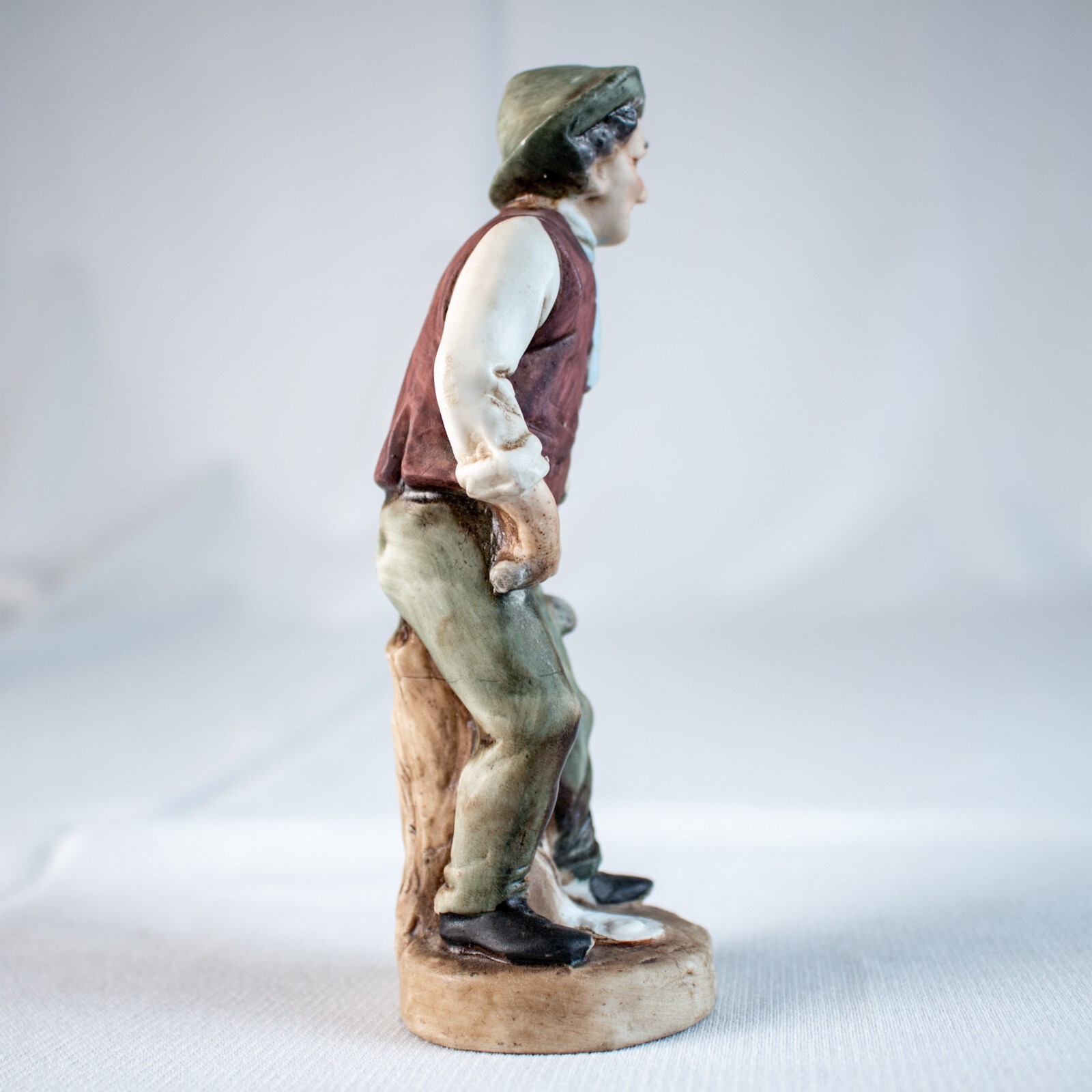 Vintage NORLEANS JAPAN Old Man Gardner Bisque Figurine Statute 5.57″L x. 2.5″W