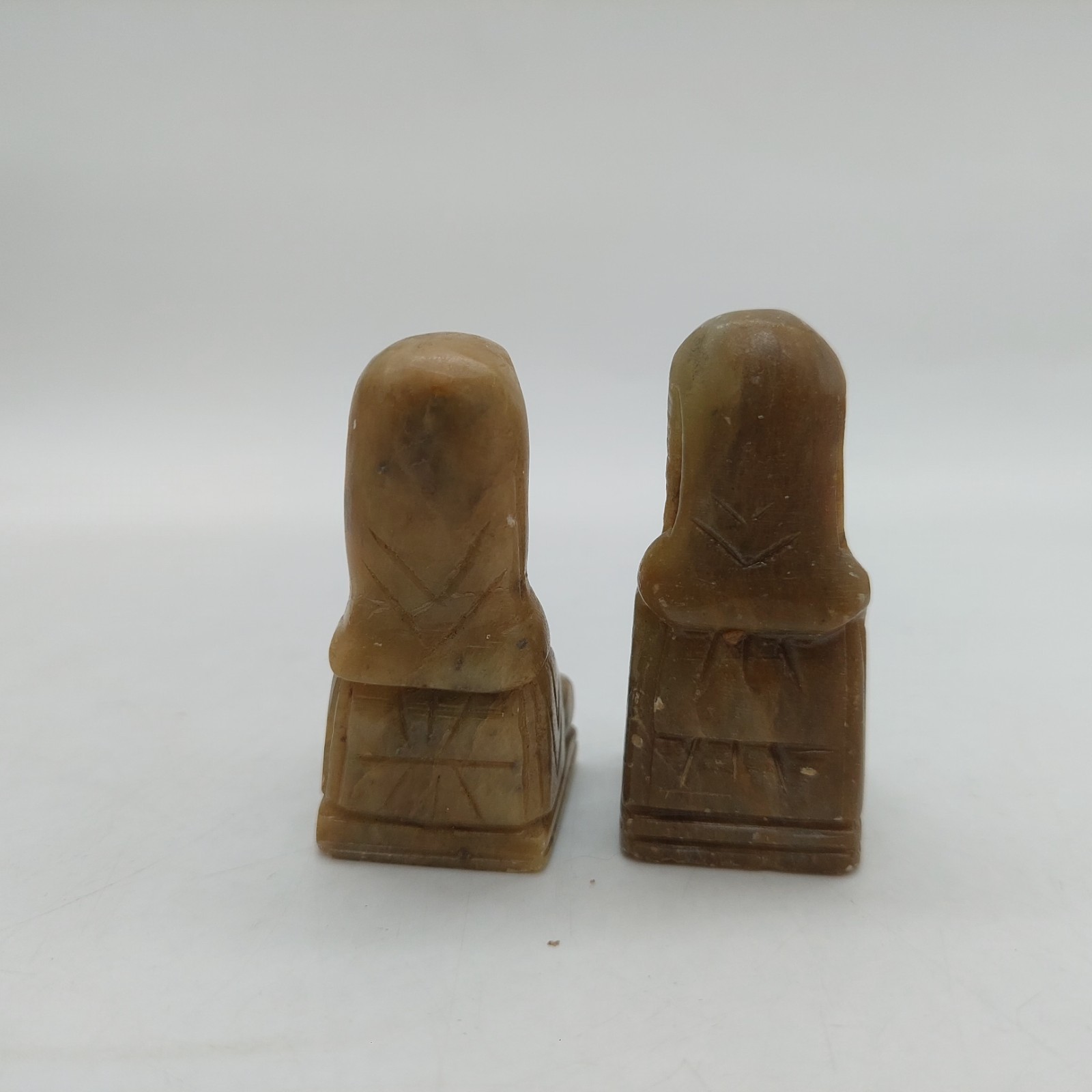 Made In India Stone Figurine People 2″ Green